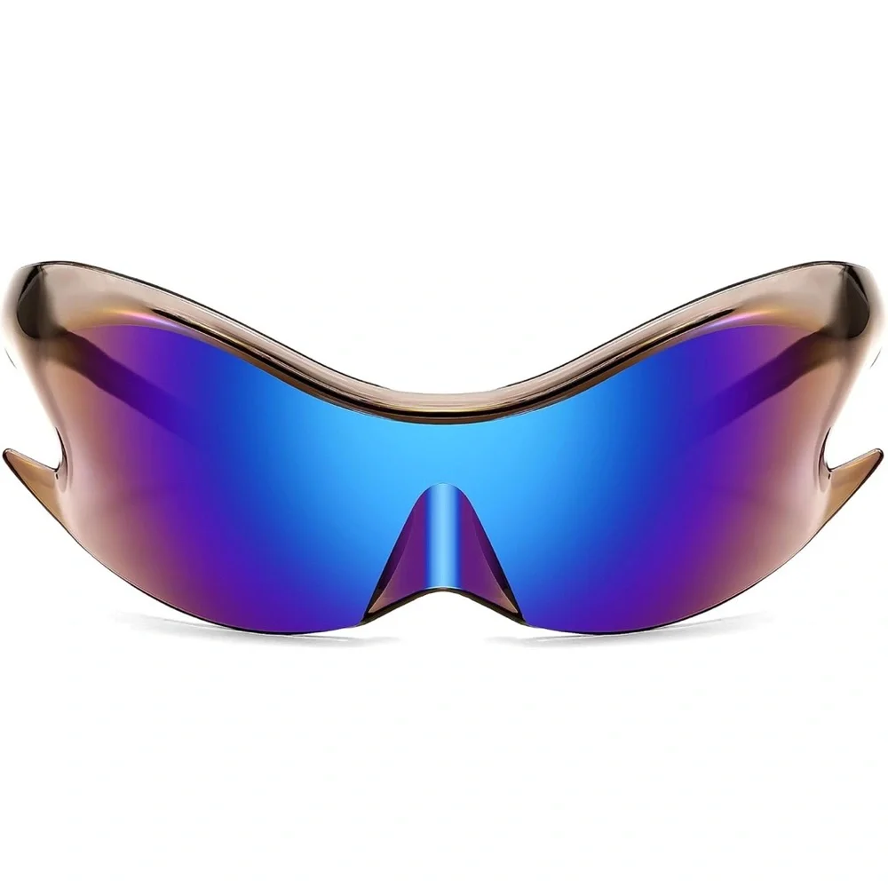 Stylish Blue TAKE UP SPACE Y2K SUNGLASSES NEW